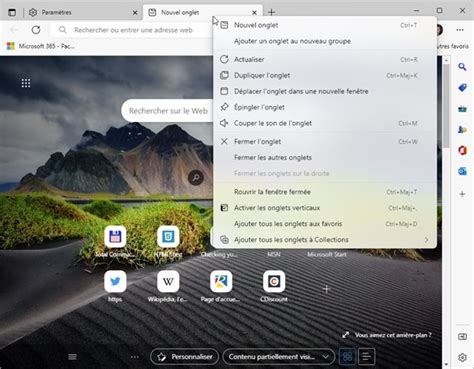 Windows Microsoft Edge Nouvel Onglet M Diaforma