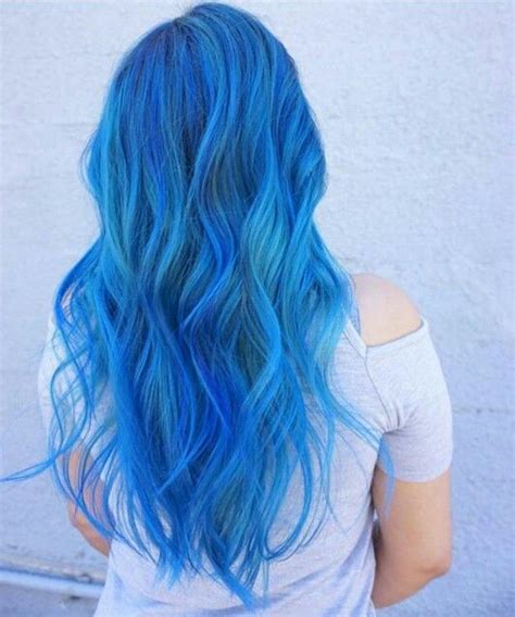 Pin By Bobby Monreal On Colorful Hair Bright Blue Hair Pretty Hair Color Aesthetic Hair