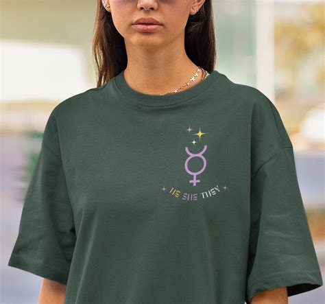 Non Binary Shirt Subtle Nonbinary Oversized T Shirt They Them Etsy