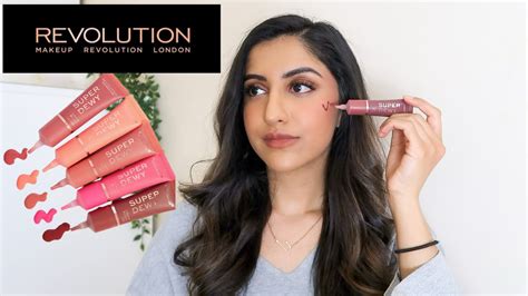 makeup revolution super dewy liquid blushes demo review youtube