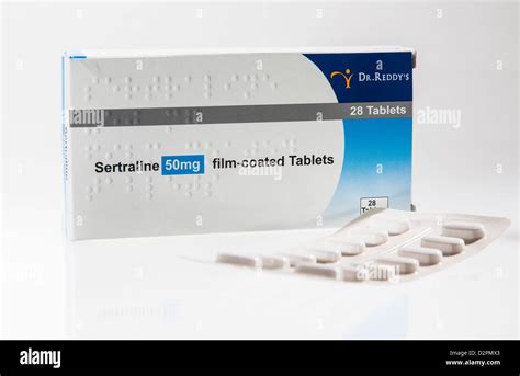 sertralina antidepresivo isrs comprimidos y la caja fotografía de stock alamy
