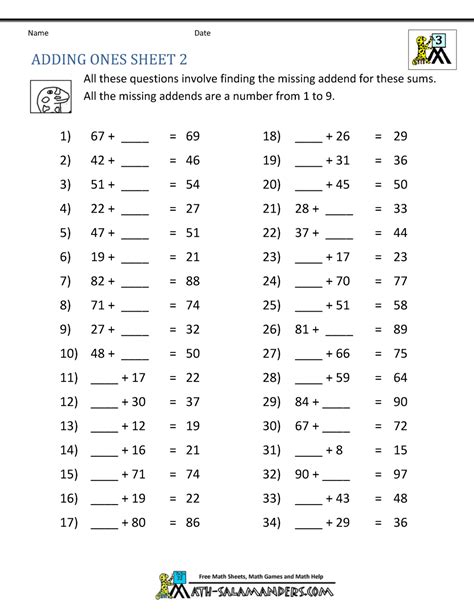 Worksheets For Mental Math Addition And Subtraction Worksheets Grade 1