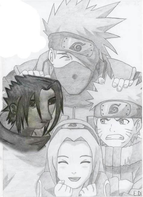 Bad Sasuke And The Boys Tyronestash Naruto Sketch Drawing Anime