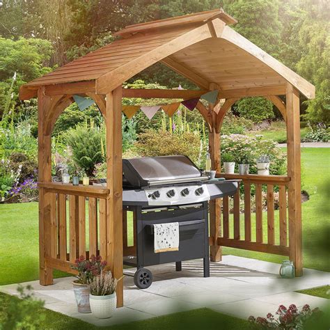 Anchor Fast Pine Wood Bbq Grilling Pavilion Costco Uk Barbecue Gazebo
