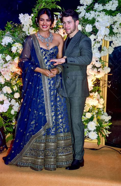 The couple has now headed to delhi wherein they'll be hosting their first wedding reception. See All of Priyanka Chopra's Wedding Outfits | Who What Wear
