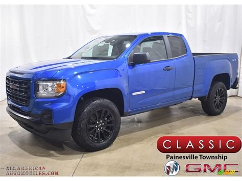 2021 Gmc Canyon Elevation Extended Cab 4x4 In Dynamic Blue Metallic