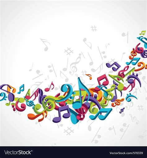 Abstract Music Notes Royalty Free Vector Image Vectorstock