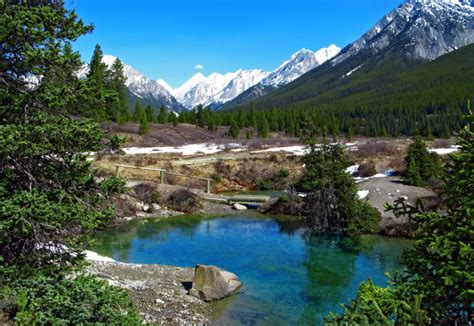 Mountains Snow Forest The Lake Spring Landscape Nature The Top