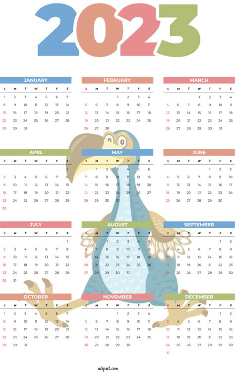 2023 Calendar Design Visual Arts For 2023 Printable Yearly Calendar