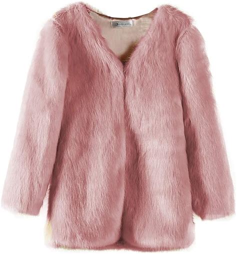 Folobe Womens Long Sleeve Faux Fur Warm Winter Jacket Coat Outwear Uk Clothing