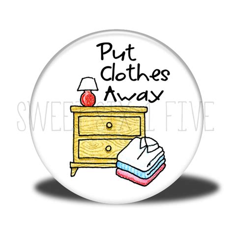 Put Clothes Away Chore Magnet Etsy