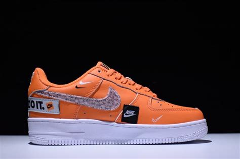 2018 Nike Air Force 1 Jdi 07 Prm “just Do It” Total Orangeblack White