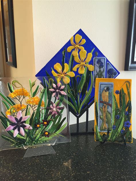 Work By Annie Dotzauer I Love Flowers Here Are My Latest As Of March 2015 Fused Glass