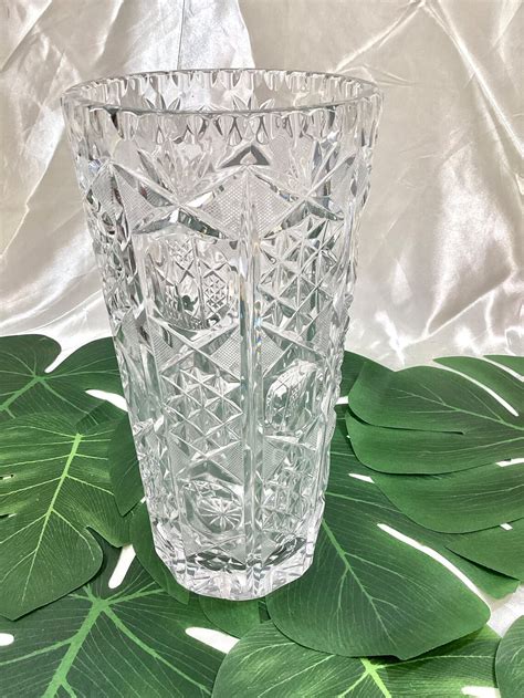 Tall Clear Glass Flower Vase Gorgeous And Unique Home Decor Etsy
