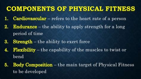 Why these five components of physical fitness are important. MAPEH 8 (Physical Education) Unit 1: Physical Fitness