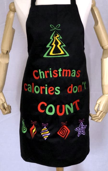 Christmas Calories Apron Advanced Embroidery Designs