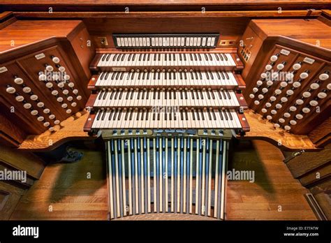 A Pipe Organ In A Church Stock Photo Alamy