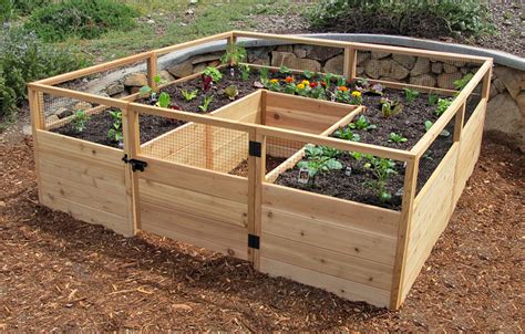 Cedar Complete Raised Garden Bed Kit 8 X 8 X 20