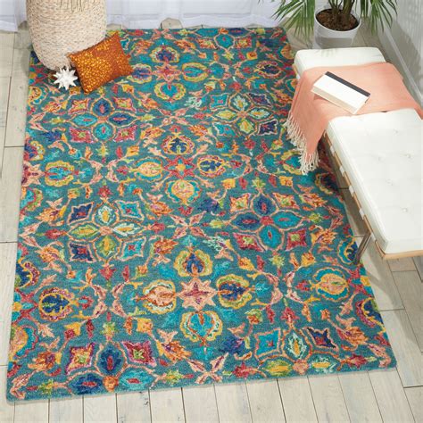 Vibrant Vib08 Teal Rugs Buy Vib08 Teal Rugs Online From Rugs Direct