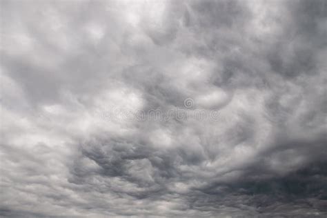 Dramatic Gray Clouds In The Sky Dark Gray Cloudy Sky Panorama Stock