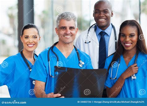 Team Medical Workers Stock Photo Image Of Modern Male 34482726