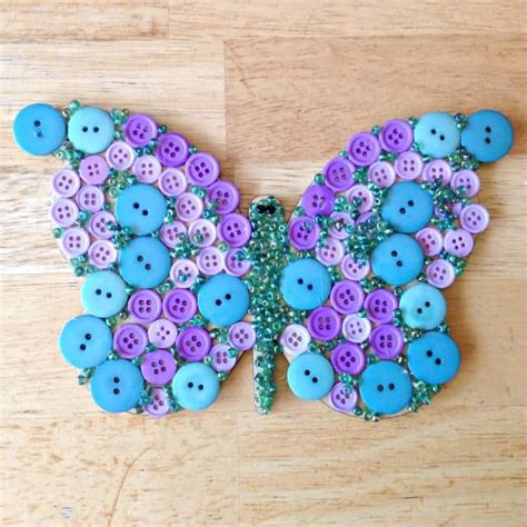 13 Colorful Butterfly Crafts For Kids Button Crafts Butterfly Crafts