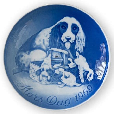 Cockerspaniel With Puppies 1969 Bing And Grondahl Mothers Day Plate