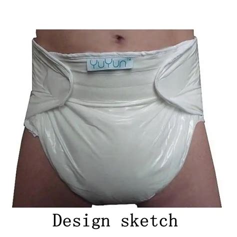 Free Shipping Fuubuu White S M Free Adult Diapers Pvc Adult Diaper D