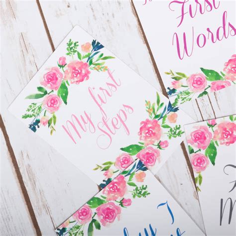 Floral Cards For Baby Milestone Events By Betty Bramble