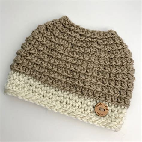 Free And Simple Crochet Messy Bun Hat Pattern﻿ Simply Hooked By Janet