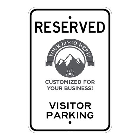Reserved Parking Custom 040 Gloss Laminated Aluminum Sign By
