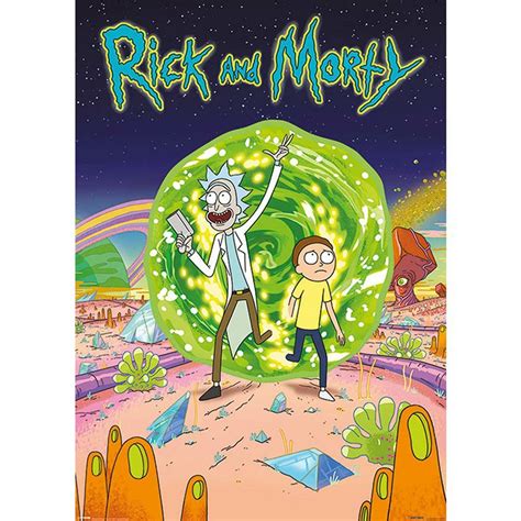 Мультфильмы и комиксы rick and morty добавить тег. Rick & Morty "Portal" Poster | 24 x 36