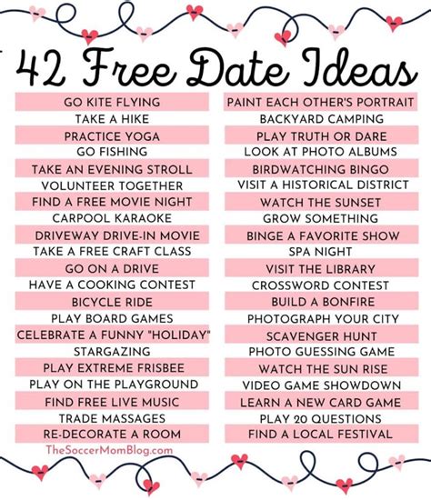 56 Free Or Cheap Date Ideas A Whole Year Of Unique Ideas