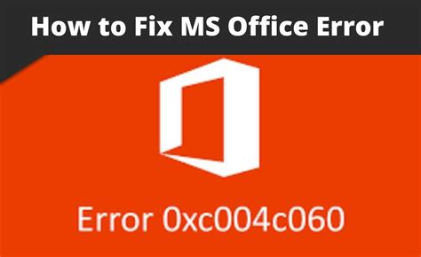 How To Fix Ms Office Error Code Xc C Effective Ways