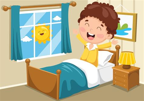 Boy Waking Up 1130664 Vector Art At Vecteezy