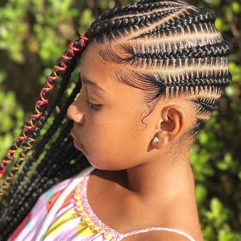One braid or two braids is a universal hairstyle for kids, but it may look too banal. Pin by Ashley Hayes on whoRUNtheworld . | Kids braided hairstyles, Braids for black hair ...