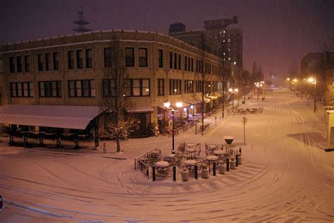 Downtown Asheville Snow In North Carolina