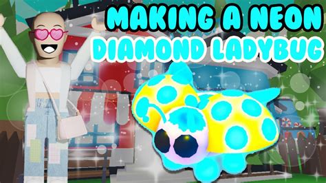 Trading Mega Neon Diamond Ladybug In Rich Adopt Me Server Roblox Adopt