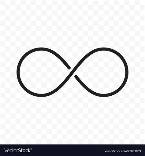 Infinity Or Infinite Loop Line Icon Royalty Free Vector