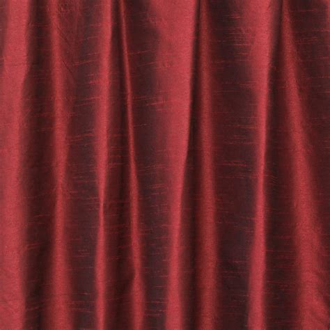 Deep Red Art Silk Curtain Panels Faux Silk Curtains Rod Etsy