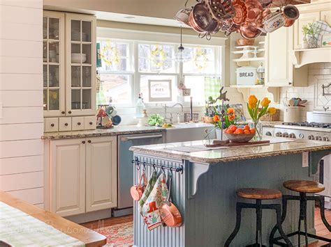Cozy And Colorful Country Cottage Home Tour Country Cottage Kitchen