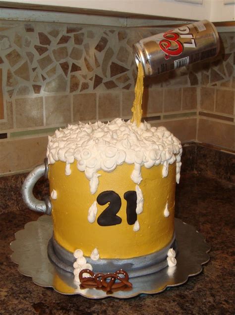Beer Mug Birthday Cake