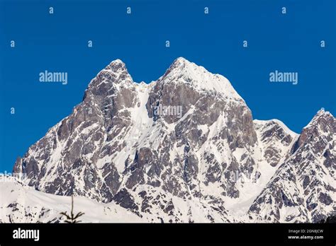 View Of Mount Ushba Located In The Svaneti Region Of Georgia Travel