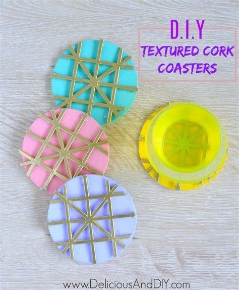Diy Textured Cork Coasters Quick And Easy Delicious And Diy Cork