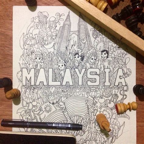 Merdeka square is the place where malaysians gather every year on 31st august to celebrate our independence day. Malaysia doodle on Behance