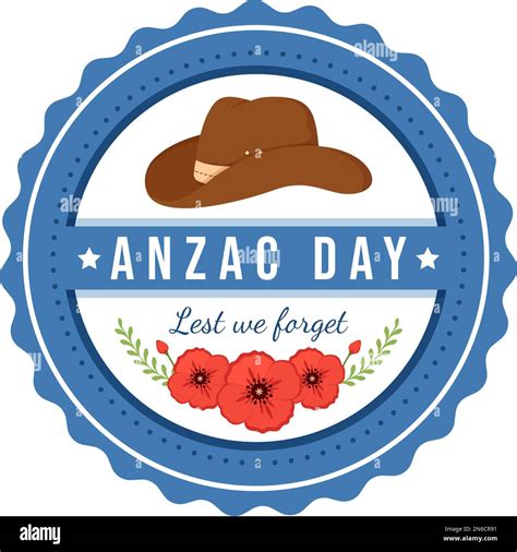 Anzac Day of Lest We Forget Illustration with Remembrance Soldier