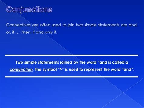 Report In Math Conjunctions And Disjunctions