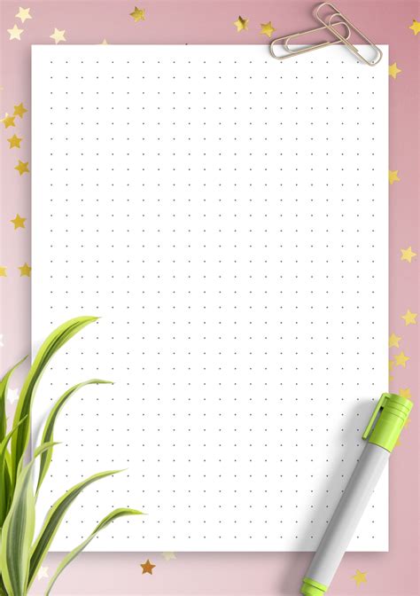 Download Printable Dot Grid Paper With 4 Dots Per Inch Pdf