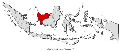 Map Indonesia West Kalimantan Stock Vector Royalty Free 506060125