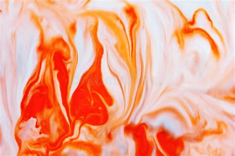 Mix Orange And White Water Color For Abstract And Texture For